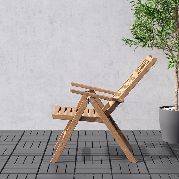 BONDHOLMEN Sillón reclinable, exterior, marrón