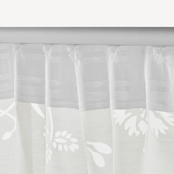 BORGHILD Cortinas transparentes, 1 par, blanco/+cinta de fruncir, 57x98 "