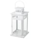 Opción: BORRBY Farolillo para vela grande, interior/exterior blanco, 17 ¼ "