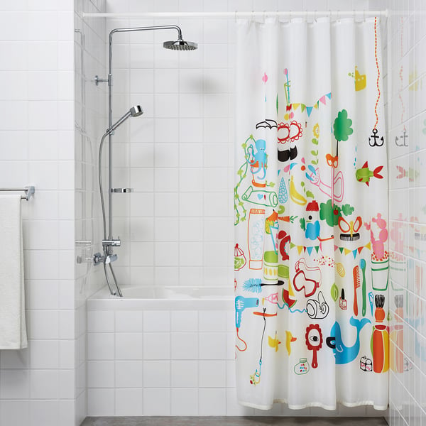 BOTAREN Cortinero de baño, blanco, 47-79 "