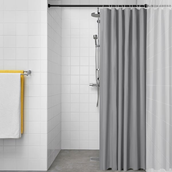 BOTAREN Cortinero de baño, negro, 47-79 "