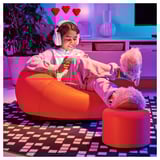 BRÄNNBOLL Tumbona gaming inflable, naranja brillante