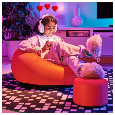 BRÄNNBOLL Tumbona gaming inflable, naranja brillante