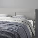 BRIMNES Armazón cama+almcn+cbcra, gris/Lönset, Tamaño King