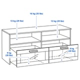 BRIMNES Banco para TV, blanco, 47 1/4x16 1/8x20 7/8 "