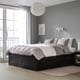 BRIMNES Base de cama+almacenamiento, negro, Tamaño King