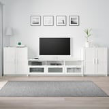 BRIMNES Combinación de almacenaje para TV, blanco, 132 1/4x16 1/8x37 3/8 "