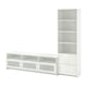 BRIMNES Combinación de almacenaje para TV, blanco, 94 1/2x16 1/8x74 3/4 "