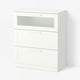 BRIMNES Gavetero de 3 cajones, blanco, 30 3/4x18 1/8x37 3/8 "