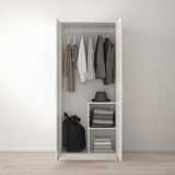 BRIMNES Ropero con 2 puertas, blanco, 30 3/4x74 3/4 "