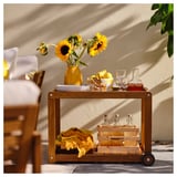 BRÖGGAN Carrito, exterior, acacia teñido en marrón claro, 32 5/8x15 3/4x22 ½ "