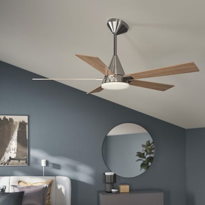 BRUNALGER Varilla extensión ventilador techo, color plateado, 11 3/4 "