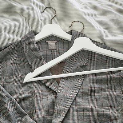 BUMERANG Gancho para ropa, blanco