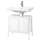 Opción: BYASJÖN / TVÄLLEN Tocador baño+puerta/lavamanos/grifo, alto brillo blanco, 26x14 3/8x23 1/4 "