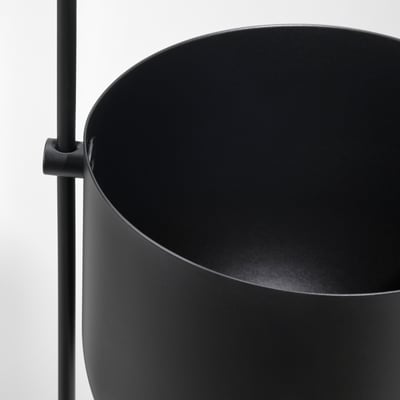 CHILISTRÅN Maceta colgante, interior/exterior negro, 4 ¾ "