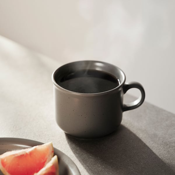 DAGGASTER Taza, lunares/gris, 14 oz