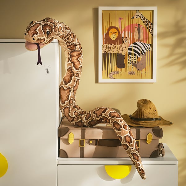 DJUNGELSKOG Títere de guante, serpiente/pitón de Birmania