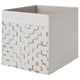 Opción: DRÖNA Caja, beige/con diseño turquesa, 13x15x13 "