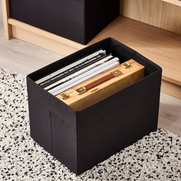 DRÖNA Caja, negro, 9 ¾x13 ¾x9 ¾ "