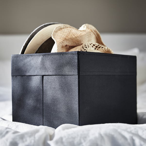 DRÖNA Caja, negro, 9 ¾x13 ¾x9 ¾ "