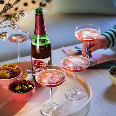 DRYCK BUBBEL ÄPPLE & LINGON Bebida gaseosa, manzana/arándano rojo, 25 oz