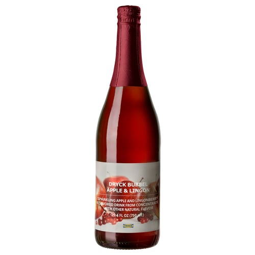 DRYCK BUBBEL ÄPPLE & LINGON Bebida gaseosa, manzana/arándano rojo, 25 oz