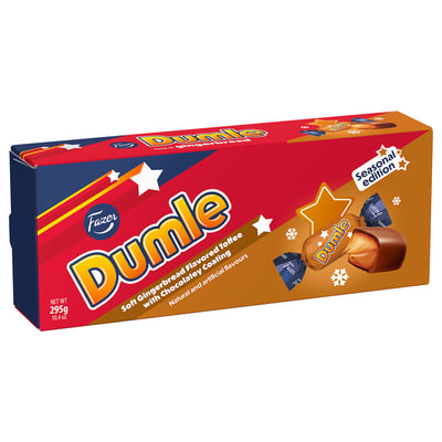 DUMLE Caramelos cubiertos de chocolate, sabor a jengibre, 10 oz