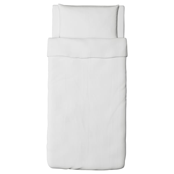 DVALA Funda nórdica+funda(s) de almohada, blanco, Tamaño twin