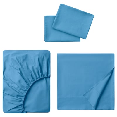 DVALA Juego de sábanas, azul, Tamaño queen