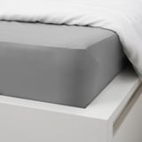 DVALA Juego de sábanas, gris claro, Tamaño queen