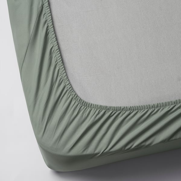 DVALA Juego de sábanas, gris-verde, Tamaño full/doble