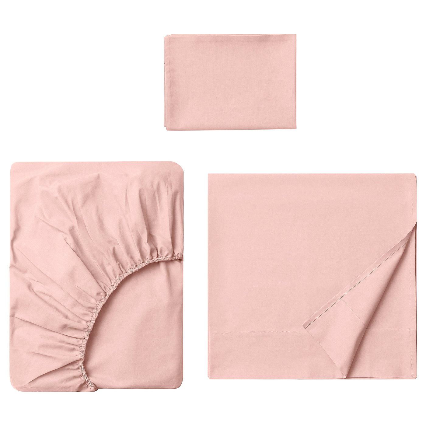 DVALA Juego de sábanas, rosado claro, Tamaño twin