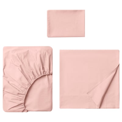 DVALA Juego de sábanas, rosado claro, Tamaño twin