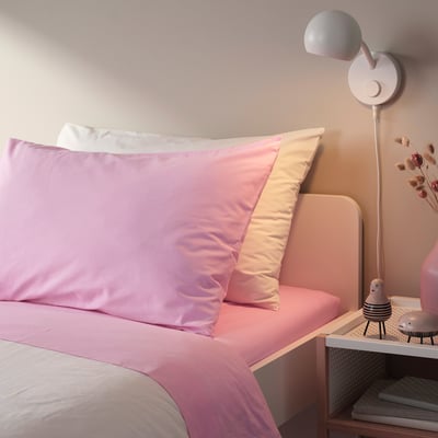 DVALA Juego de sábanas, rosado, Tamaño twin