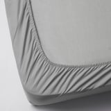 DVALA Sábana ajustable, gris claro, Tamaño twin X-largo