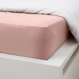 DVALA Sábana ajustable, rosado claro, Tamaño twin X-largo