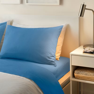 DVALA Sábana encimera, azul, Tamaño queen