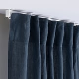 DYTÅG Cortinas, 1 par, azul oscuro/+cinta de fruncir, 57x98 "