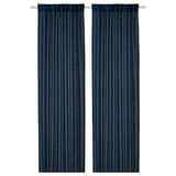 DYTÅG Cortinas, 1 par, azul oscuro/+cinta de fruncir, 57x98 "