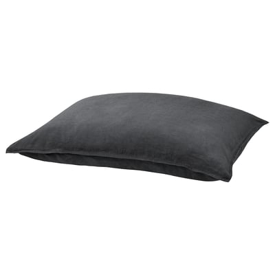 DYTÅG Funda de almohada, gris oscuro, Tamaño King
