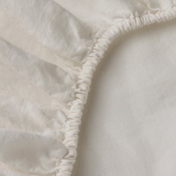 DYTÅG Sábana ajustable, blanco, Tamaño queen