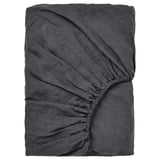 DYTÅG Sábana ajustable, gris oscuro, Tamaño queen