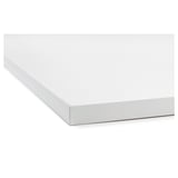 EKBACKEN Barra de cocina, doble cara, con borde blanco gris claro/blanco/laminado, 74x1 1/8 "