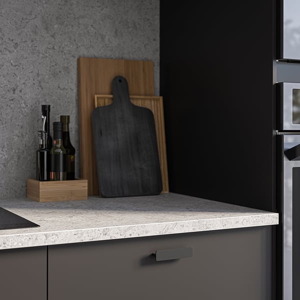 EKBACKEN Barra de cocina, efecto calcáreo/laminado, 74x1 1/8 "