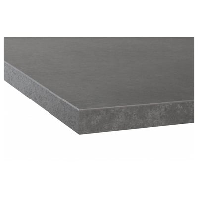 EKBACKEN Barra de cocina, efecto de concreto/laminado, 74x1 1/8 "