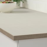 EKBACKEN Barra de cocina, mate beige/con diseño laminado, 98x1 1/8 "