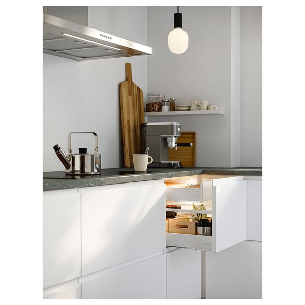 EKBACKEN Encimera de cocina, gris efecto terrazo/laminado, 74x1 1/8 "