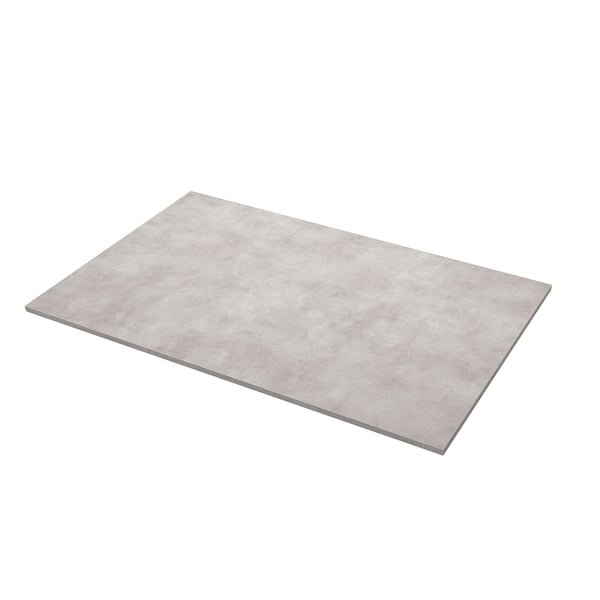 EKBACKEN Encimera para isla de cocina, gris claro efecto de concreto/laminado, 74x42x1 1/8 "