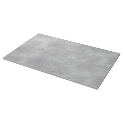 EKBACKEN Encimera para isla de cocina, gris claro efecto de concreto/laminado, 74x42x1 1/8 "
