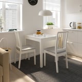 EKEDALEN Mesa extensible, blanco, 31 1/2/47 1/4x27 1/2 "